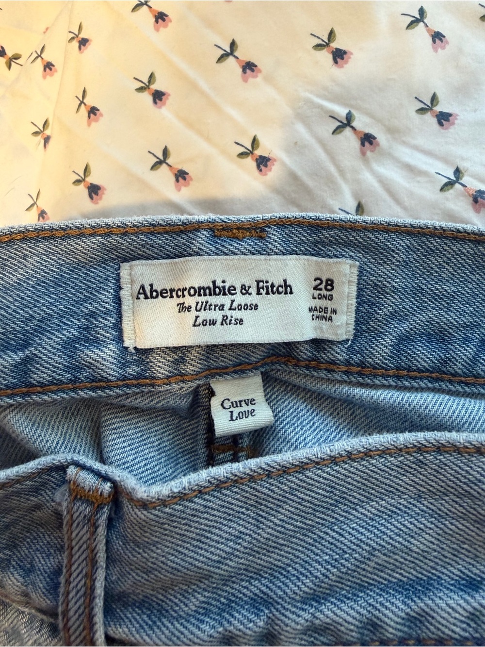Abercrombie & Fitch Light Blue Ultra Loose Low Rise Jeans
